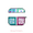 Blue/Green, variant on abbyrose Flower Frames AirPod Case