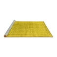 thumbnail image 2 of Ahgly Company Machine Washable Indoor Square Persian Yellow Traditional Area Rugs, 5' Square, 2 of 4
