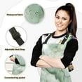 thumbnail image 2 of 5 Pcs Kitchen Set Heat Resistant Oven Mitts and Non-Slip Pot Holders with Adjustable Cooking Apron Soft Green Marble, 2 of 6