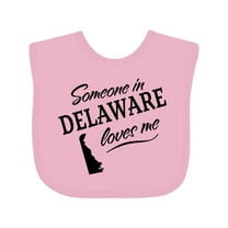 Inktastic Someone in Delaware Loves Me Boys or Girls Baby Bib
