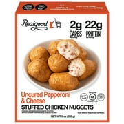 Real Good Foods Pepperoni & Cheese Stuffed Chicken Nuggets, 9oz Box