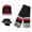 Black, variant on Heat Trendz Boy's One Size Fits Most Sport Soccer Hat Gloves and Scarf Winter Set