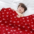 thumbnail image 6 of Beforeyayn Valentine Flannel Throw Blanket, Red Heart Patterned Soft Fleece Blanket, Cozy Warm Wrap for Couch, Sofa, Bed Lounging, and Comfortable Relaxation, 6 of 6