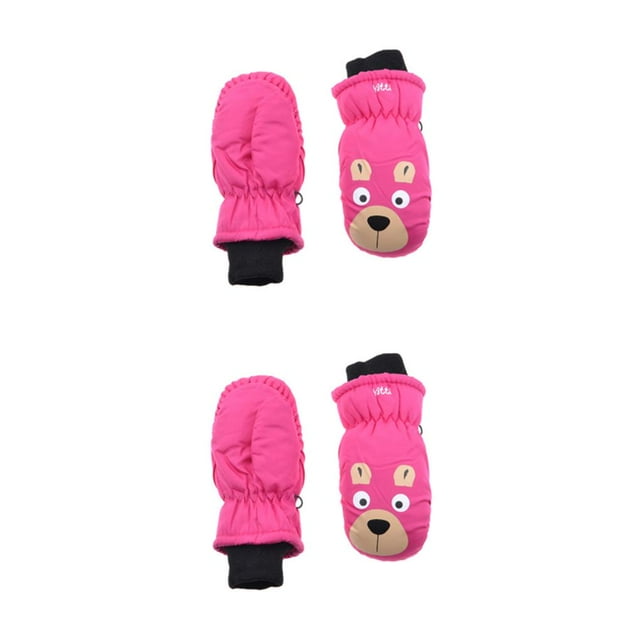 Kearding 6 pares de manoplas para niños, dibujos animados impermeables para invierno, equipo deportivo para niños, regalos, herramientas de Type1 NO1