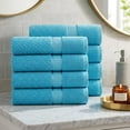 thumbnail image 3 of Ample Decor 100% Cotton Sky Blue 18 X 28 Inch Hand Towel for Bathroom Set of 8 - Super Soft, Highly Absorbent, Popcorn Textured, 3 of 5