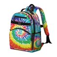 thumbnail image 2 of Colorful Tie Dye Pattern Backpack for School,Cute School Bag,Schoolbag with Adjustable Shoulder Straps & Padded Back,15.25"x11.5"x5.25", 2 of 5