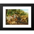 thumbnail image 2 of Edvard Petersen 24x18 Black Modern Framed Museum Art Print Titled - Girls Pick Up Water at the Well at Noon (1886), 2 of 5