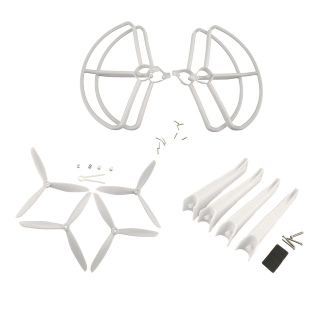 4x de Protección de Hélices 4x Equipo Aterrizaje 4pc Tapa Protectora para X4 H501S H501C Quadcopter UAV Partes Blanco