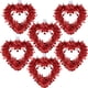 thumbnail image 1 of Coronas de corazón de San Valentín, paquete de 6, oropel rojo en forma de corazón, 1 of 7