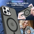 thumbnail image 5 of Translucent Matte Case for iPhone 15 Pro Max Case[Compatible with Magsafe] Magnetic Slim Fit Shockproof Anti-Scratch Full Body Protective Phone Case for 15 Pro Max-Black, 5 of 12