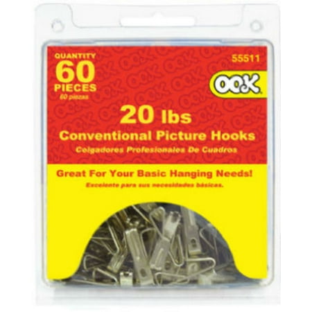 

Ook 55511Conventional Picture Hook Value Pack Zinc Plated 60-Piece