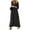Black, variant on Women's Maxi Solid Color Shirt Dress Plus Size Classic Everyday Look in Polyester Fabric for Comfort and Easy Care