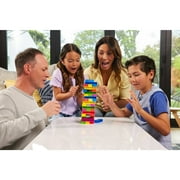 UNO Stacko Game for Kids & Family with 45 Colored Stacking Blocks & Tray for Game Nights & Parties
