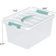 thumbnail image 2 of 14 Quart Clear Storage Boxes with Handles, Plastic Latching Bins with Lids, 6 Packs, 2 of 14