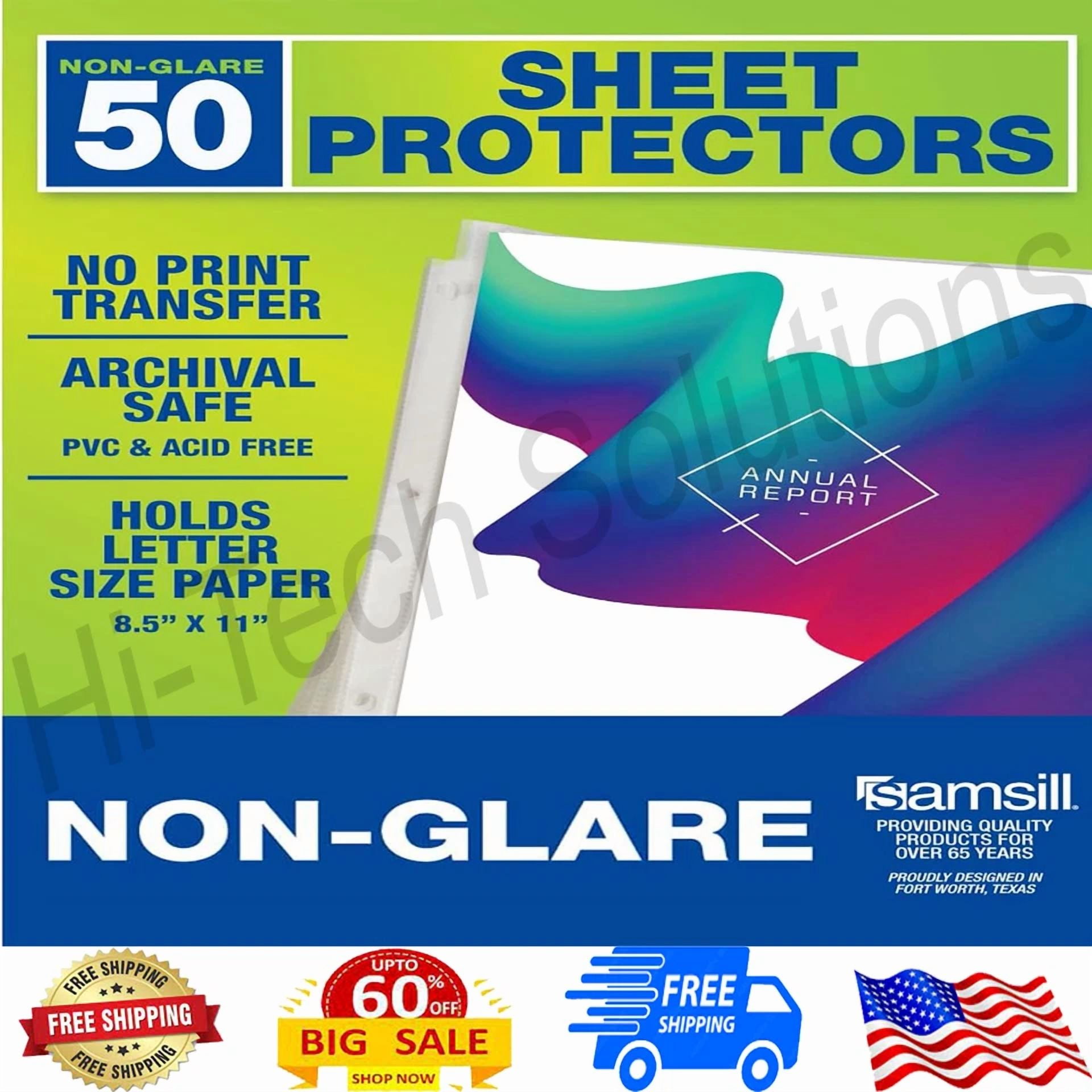 Aazon.co: TUOKCALB 200 Pack Clear Sheet Protectors For 3 Ring Binder - View #5