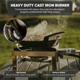 thumbnail image 5 of GasOne High Pressure Single Propane Stainless Steel Burner - Outdoor Cooking with Heat Shield and Guard – Propane Burner Head for Camping, Tailgating, Seafood Boil, Home Brewing - Patent Pending, 5 of 7