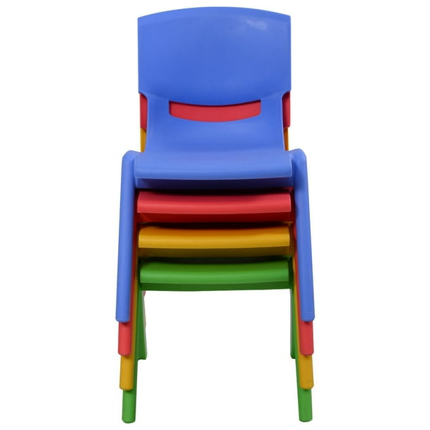 Costway Kids Coloured Stackable Plastic Chairs Set of 4 TY323296 22