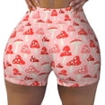 thumbnail image 2 of Fotbe Cute Mushroom1 Shorts Sin Costuras – Shorts Deportivos de Cintura Alta para Mujer, Elásticos para Gimnasio, Yoga, Running o Ciclismo-Small, 2 of 8