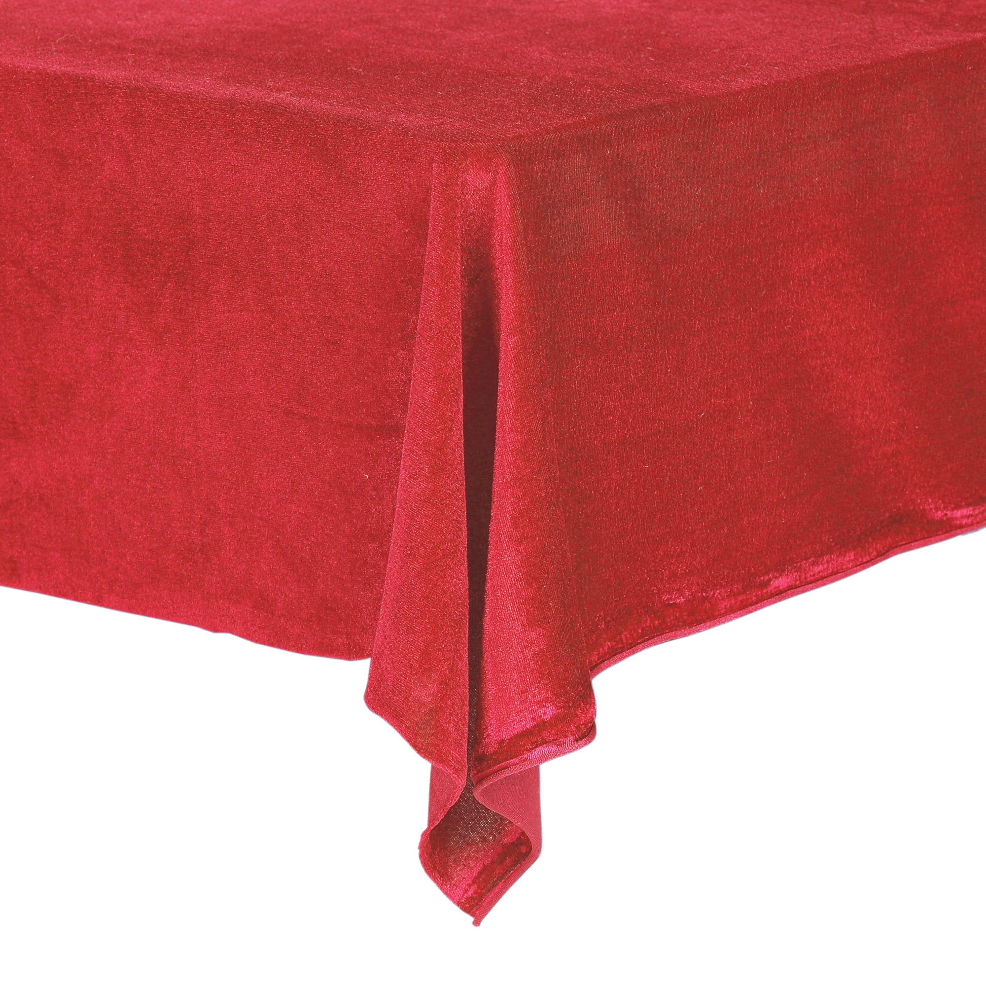 Unique Bargains Rectangle Polyester Washable Tablecloth Wedding or Banquet Table Cover Red 63"x102"