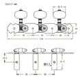 thumbnail image 3 of 2X Guitar Machine Heads Classic Guitar String Tuning Pegs Key Gold 3L Tuners Keys Part Parts Accessories, 3 of 6