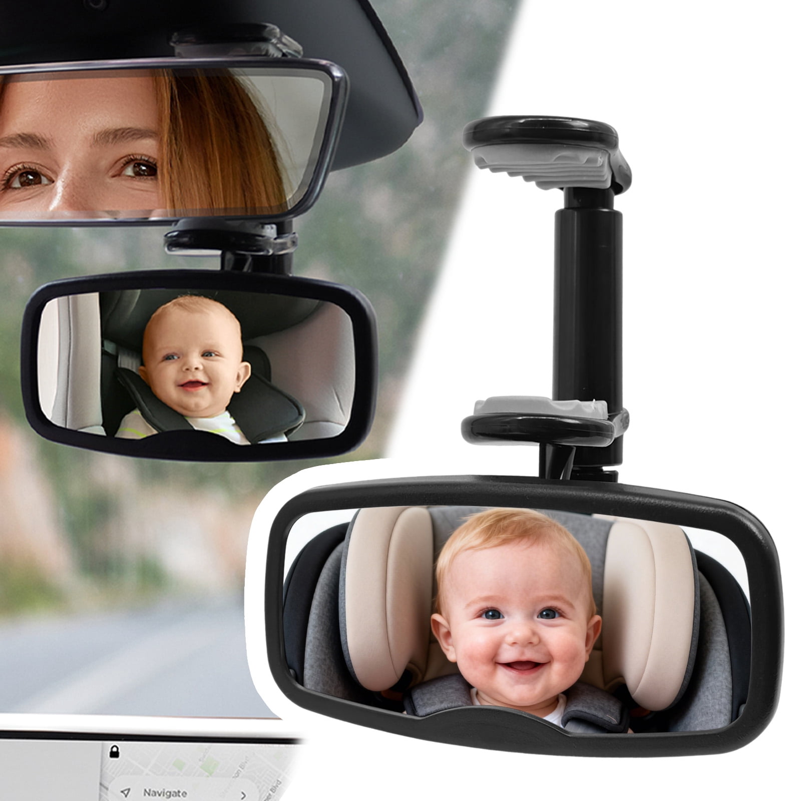 Monbebe Baby Pivot Mirror, Black, Infant - Walmart.com