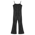 thumbnail image 4 of Sholeno Girls Shiny Sequins Jumpsuit Movie Singer Role Play Bodysuit for Carnival Party Performance Black 8, 4 of 6