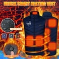 thumbnail image 2 of Odeerbi Winter Warm Heated Vest for Men Women USB Rechargeable Heated Jacket with 9 Heating Zones Lightweight Butterfly Print USB Plus Size Heated Windproof Coat Dark Blue without Power Bank, 2 of 9