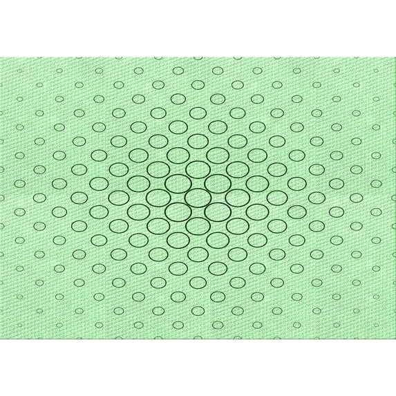 Ahgly Company Indoor Rectangle Patterned Mint Green Area Rugs, 6' x 9'