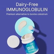 Microbiome Labs Mega IgG2000 Gut Health Powder for Women, Men & Kids 2+ IgG Immunoglobulin Supplement for Digestive Health Support - Dairy-Free Bovine Colostrum Supplement Alternative 2.1 Ounces