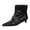 Black, variant on High Heels Boots for Women 3CM Stiletto Pointed Toe Retro Pleats Fashion Toing Out Work Office Ankle Boot