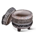 thumbnail image 3 of World Interiors Algiers 19" Fabric Upholstered Storage Stool in Multi-Color, 3 of 4