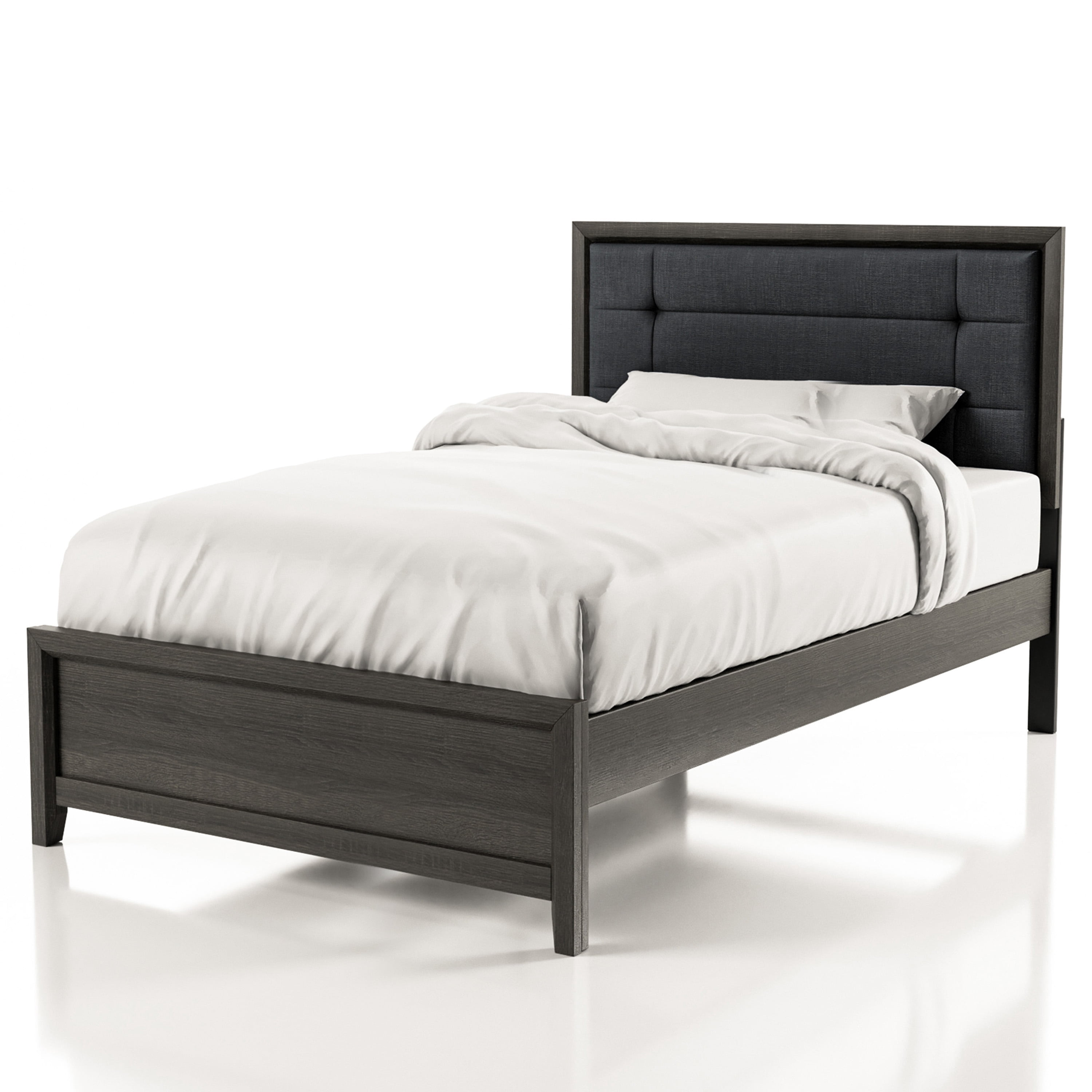Furniture of America Jaq Wood Gray and Charcoal Twin Panel Kids Bed
