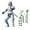 Blanc, variante sur Figurine Articulée de Chevalier d'Armure avec Accessoires Articulations Mobiles Modèle de Soldat Guerrier Médiéval Imprimé 3D Jouet Anti-Stress Mannequin Articulé Décoration