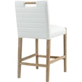 thumbnail image 6 of Meridian Furniture Aimee Cream Vegan Leather Counter Stool, 6 of 9