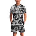 thumbnail image 1 of One Direction Boys Short Sleeve Mesh T-Shirt And Shorts Outfit Set Summer Clothes Set for Kids, 1 of 8