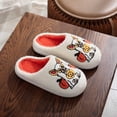 thumbnail image 4 of Slippers for Women Fuzzy Dog Pattern Fluffy Winter House Shoes On Indoor Warm Slippers Plush Slippers Home Footwear Bedroom Slippers Ladies Slippers White 39, 4 of 9