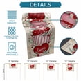 thumbnail image 6 of Love Heart Valentine's Table Runner - 108 Inch Long Eucalyptus Botanical Red Pink Retro Cotton and Linen Blended Dress Scarves Farmhouse Table Runner for Kitchen Dining, Coffee Table, 13" x 108", 6 of 8