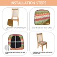 thumbnail image 4 of Pioneer Flower Seat Covers for Dining Room Chairs Set Of 4,Stretch Printed Washable Chair Seat Cover with Elastic Ties and Button,Removable Waterproof Couch Cushion Covers, 4 of 6