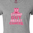 thumbnail image 4 of Inktastic Stomp out Breast Cancer with Pink Cowgirl Boots Women's T-Shirt, 4 of 5