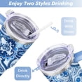 thumbnail image 5 of 40oz Tumbler with Handle & Straw, Stainless Steel Insulated Cup, Leak Proof Travel Mug, Keeps Drinks Hot/Cold,Coffee Cup, Gifts for Women Men, 5 of 7