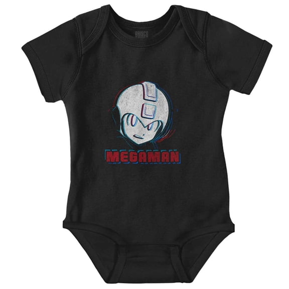 Mega Man Video Game Character Glitch Romper Boys or Girls Infant Baby Brisco Brands NB