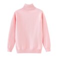 thumbnail image 4 of Girls Turtleneck Pullover Sweater Long Sleeve Ribbed Knit High Neck Youth Casual Basic Top for Fall Winter Spring, 4 of 4