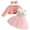 Pink, variant on WUANDIXFA Toddler Girls Fall Outfits Sweet Baby Girl Long Sleeve Jacket Vest Flower Dress Hairband Set,Pink,9-12 Months