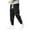 Black, variant on Men's Casual Pants Mens Ankle Sports Nine Point Pants Pocket Cargo Casual Black 2XL
