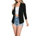 thumbnail image 4 of Doublju Womens Open Front Long Sleeve Tailored Draped Blazer Jacket With Plus Size, 4 of 5