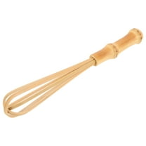 Clispeed Whisk Wood Handle Beige 1Pcs for Simple and Practical Kitchen Tool