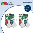 thumbnail image 3 of Fruit of the Loom Active Ankle Socks for Boys, White, Sizes 3-9 (12-Pack), 3 of 4