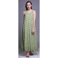 thumbnail image 4 of Bimba Rayon Maxi Nightwear Ladies Rayon Printed Sleeveless Night Gown Maxi Dress-L, 4 of 5