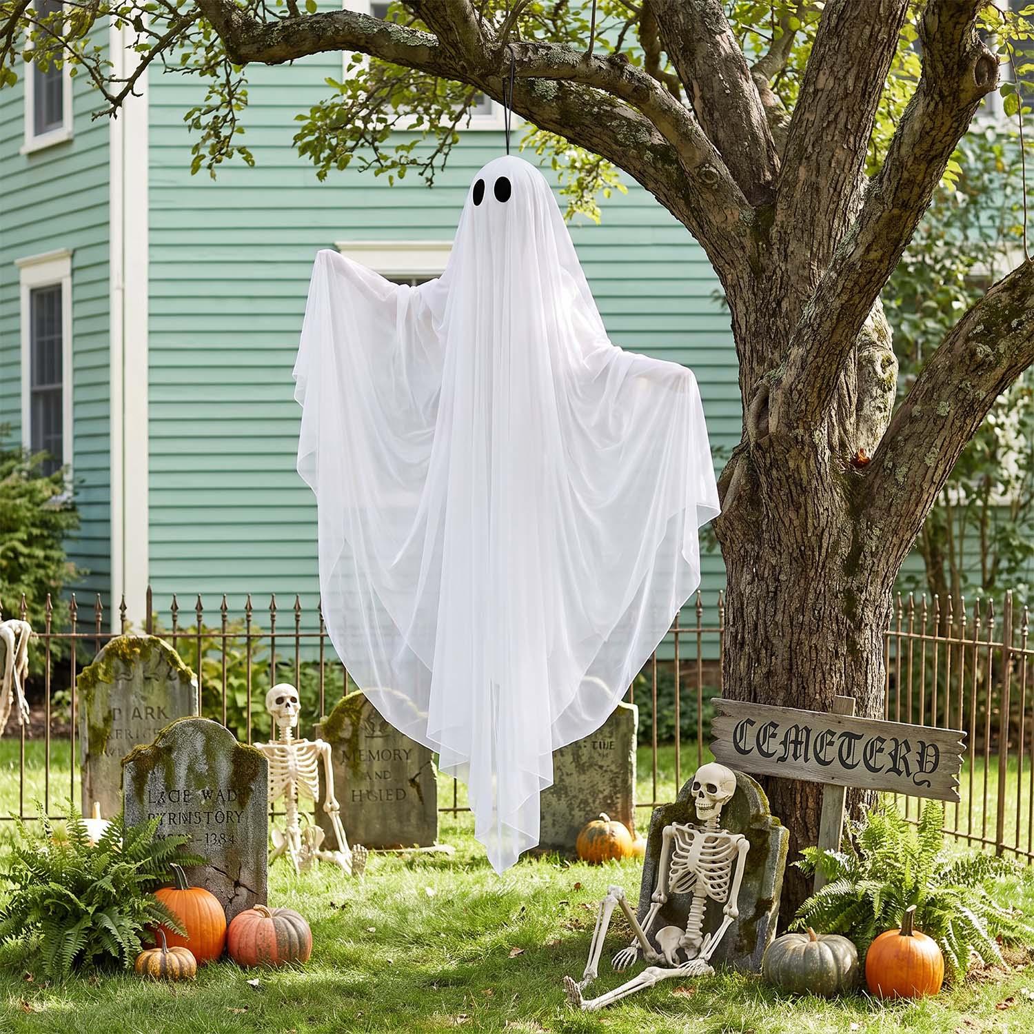 Ayieyill 47" Light-Up Hanging Ghost Halloween Decoration photo 4
