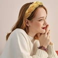 thumbnail image 6 of Headbands for Women Velvet Braided Headbands Fashion Hairband Criss Cross Hair Accessories, Golden, 6 of 6
